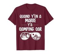 Quand y'en a marre y'a Camping Car Cadeau Papy Camping T-Shirt, Homme, Marron, XXL