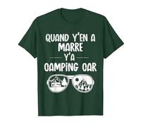 Quand y'en a marre y'a Camping Car Cadeau Papy Camping T-Shirt, Homme, Vert Forêt, XL