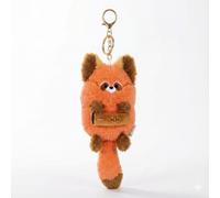 QuanDe QD-MRF-0049 porte-clés rond et duvieux, orange, 12 cm, 20