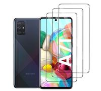 Quanen Lot de 3, Verre Trempé pour Samsung Galaxy A71, Film Protection écran - Anti Rayures - sans Bulles d'air -Ultra Résistant (HD Ultra Transparent) Dureté 9H Glass