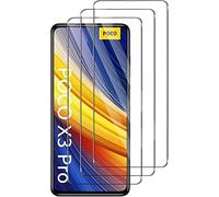 Quanen Lot de 3, Verre Trempé pour Xiaomi Poco X3 NFC/Poco X3 Pro, Film Protection écran - Anti Rayures - sans Bulles d'air -Ultra Résistant (HD Ultra Transparent) Dureté 9H Glass