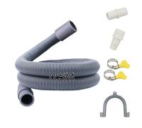 Quanerba Prolongations de tuyau de vidange 0,5/1/1,5/2/2,5/3/4/5M pour machines à laver, sèche-linge, tuyau d’évacuation des eaux usées, tuyau de lave-vaisselle (0,5M)