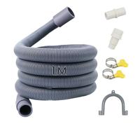 Quanerba Tuyaux de vidange de 1 m pour machine à laver, tuyau de vidange pour sèche-linge, rallonge pour lave-vaisselle, tuyau d'évacuation des eaux usées (1 m)
