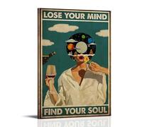 QUANHAIUSUU Poster HD « Lose Your Mind Find Your Soul » sur toile pour salon, chambre à coucher, bureau, décoration artistique créative