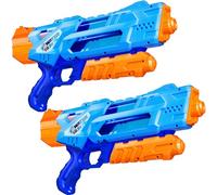 Quanquer 1200 ML Super Pistolet à Eau pour Adultes et Enfants, Lot de 2 Pistolets à Eau avec Une portée de 10 m et Jouets de Piscine pour des Batailles d'eau Été