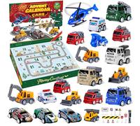 Quanquer Pull Back Cars Advent Calendar 2025 for Kids Boy - 24 Days Toy Car Advent Calendar 2025 - Count-down Calendar Cars Set for Toddlers Christmas' Gifts