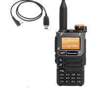 QUANSHENG UVK5(8) Walkie Talkie Ham 5W - Radio Portable 200 Canaux AM/FM/DTMF, Écran LCD, VOX, Câble USB Inclus.