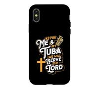 Quant à Moi et à Mon Tuba, Nous servirons Le Seigneur chrétien Coque pour iPhone X/XS
