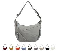 Quantifyn Crossbody Bag, Preferable Crossbody Bag, Women's Fashion Plain Color Nylon Crossbodybag, Adjustable shoulder Lightweight strap (Grey)