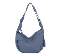 Quantifyn Crossbody Bag, Quantifyn Women Fashion Plain Color Nylon Crossbody Hobo Bag, 3 Woven Zippered Pockets, Adjustable Strap, Divider Inside (bleu)