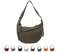 Quantifyn Crossbody Bag, Quantifyn Women Fashion Plain Color Nylon Crossbody Hobo Bag, Adjustable Strap, Lightweight (Green)