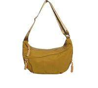 Quantifyn Crossbody Bag,Quantifyn Women's Fashion Plain Color Nylon Crossbody Bag,Adjustable Strap Divider Inside Crossbody Bags (Yellow)