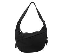 Quantifyn Crossbody Bag, Quantifyn Women's Fashion Plain Color Nylon Crossbody Hobo Bag (Black)
