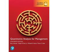Quantitative Analysis for Management Global Edition by Trevor Hale Trevor Hale (Auteur)