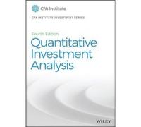 Quantitative Investment Analysis by CFA Institute CFA Institute (Auteur)