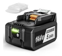 Quantrex Batterie Li-ION de Rechange 14,4 V 5000 mAh pour Batterie Ma-Kita BL1450 BL1440 BL1430 BL1415 BL1415N avec Affichage LED et Couvercle de Batterie