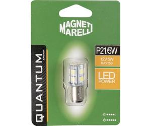 Quantum Energy Ampoule LED Magneti Marelli P21/5W pour voiture unique SMD 12V/5W, connexion Bay15d