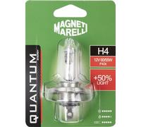 Quantum Energy Ampoule Magneti Marelli H4 pour voiture individuelle +50% de lumière, connexion P43t 12 V/55 W