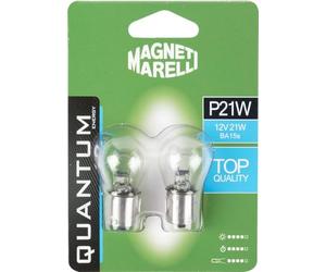 Quantum Energy Paire d'ampoules de voiture Magneti Marelli P21W, 12 V, 21 W, prise BA15s