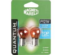 Quantum Energy - Ampoules Voiture PY21W | 12V 21W | Culot BAU15s | Feux Position Avant et Arrière | Paire d'Ampoules Orange