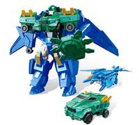 QUANTUM HEROES DINOSTER 2-en-1 Zeta Beast - Véhicule + Jet en Robot, 5+ | Robot 2-en-1 : véhicule + jet se combinent en Zeta Beast. 19.5cm, multi-articulations. Sans piles. Dès 5 ans
