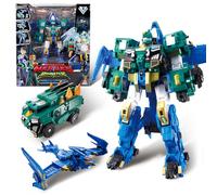 QUANTUM HEROES DINOSTER Robot Transforming 3 en 1 Stego Blast Wing, 11,81 pouces, Jouets Transformable pour enfants, Jouets Transforming Chariot Dinosaure Robot pour garçons filles de 5 6 7 8 9 10 ans