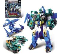 Quantum Heroes DINOSTER Stego Blast Wing 30cm - Robot 3-en-1, dès 5 Ans | Robot jouet 3-en-1 : alterne entre robot, véhicule de combat et dinosaure. 30cm. Sans piles. Pour enfants dès 5 ans