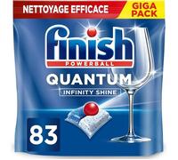 Quantum Infinity Shine Pastilles Lave-Vaisselle, Elimine Les Taches Tenaces, 83 Capsules