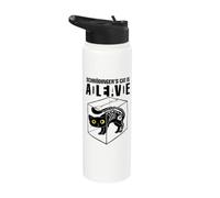 Quantum Physics Le chat de Schrodinger est mort et vivant Stainless Steel Insulated Water Bottle