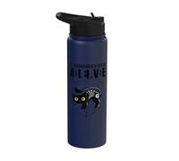 Quantum Physics Le chat de Schrodinger est mort et vivant Stainless Steel Insulated Water Bottle
