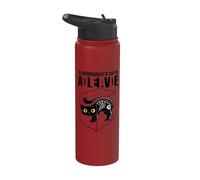 Quantum Physics Le chat de Schrodinger est mort et vivant Stainless Steel Insulated Water Bottle