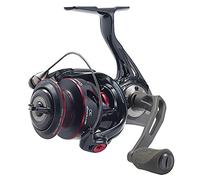 Quantum Smoke Spinning Fishing Reel, Size 30 Reel, Changeable Right- Or Left-Hand Retrieve, Continuous Anti-Reverse Clutch with NiTi Indestructible Bail, SCR Alloy Frame, Black