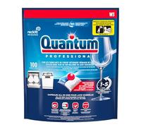 Quantum Tablettes Lave-Vaisselle Professionnel - Détergent Vaisselle Pro - Efficace Cycles Courts, Sans Prérinçage - Brillance et Anti-Graisse - Compatible Eau Dure, HACCP - 100 tablettes