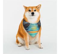 Quantum Wave Écharpe de photopléthysmographie pour animal domestique Élégant Triangle Bid Bandana Accessoire pour animal domestique Lavable pour fille garçon chien ou chat Taille L