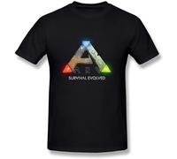 QUANYAN Men's Ark Logo Ark Survival Evolved T Shirt Black M