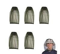 Quanyuchang Lot de 5 moustiquaires de qualité supérieure en maille filet légère et durable pour protéger les mouches et les insectes pour le camping, la randonnée, la pêche, les activités de plein air