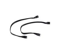 Quaqdae2Pcs Câble d'extension audio HD 9 broches mâle vers femelle pour carte mère PC DIY Noir 30 cm