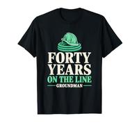 Quarante Ans de carrière Groundman Retired Lineman Line Work T-Shirt Graphique avec Valeur