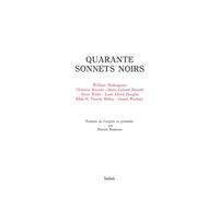 Quarante sonnets noirs Edition bilingue français-anglais - William Shakespeare - Isolato Eds - broché - Anthologie
