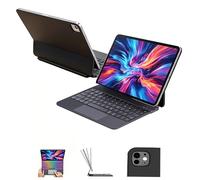 QUARK Étui pour iPad A16 11e/10e génération avec clavier, étui clavier magnétique ultra léger pour iPad 11", support cantilever flottant facile à régler, pavé tactile multi-touch, rétroéclairé 7