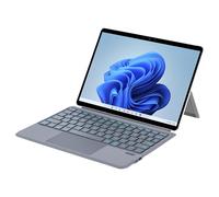 QUARK Type Cover pour Microsoft Surface Go 4 (2023) / Go 3 (2021) / Go 2 (2020) / Go (2018), clavier Bluetooth sans fil ultra-fin avec pavé tactile multi-touch (gris, rétroéclairage)