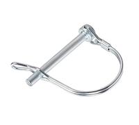 QUARKZMAN 0,24x2,17 Pouce Arbre Verrouillage Goupille x 1 Pièce Coupleur Goupille avec Oreille pour Table Scie Camion Pulvérisateur Tracteur Attelages Remorquage, [Argenté, Arch ] Rond]