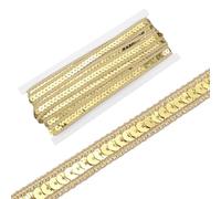 QUARKZMAN 0.5 Pouce x 5' Ruban À Paillettes Garniture À Paillettes Ton Or