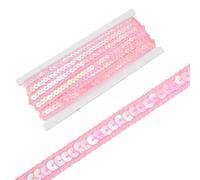 QUARKZMAN 0.5 Pouce x 5 Yards Ruban À Paillettes Tresse À Paillettes Ruban À Paillettes Plat Pour Artisanat Embellissements Chapeaux Costume Chaussures Robe Bandeau Couture, Rose Clair