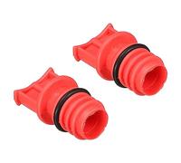 QUARKZMAN 0,73 Pouce Reniflard Compresseur Huile Bouchon Connecteur Air Compresseurs x 2PCS Mâle Filetage Industriel Plastique d'huile pour Air, [Rouge]