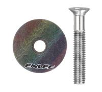 QUARKZMAN 1 1/4" OD Bouchon De Potence De Vélo en Fibre De Carbone Couvercle De Potence avec Boulon M6 pour Mountain Bike Road Bike MTB, Rouge Noir