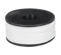 QUARKZMAN 1,18 mm x 50 Mètres Paracorde Micro Cordon Corde 100 LB Polyester Tressé Bobine de Cordon pour Camping Bijoux en Plein Air Bracelet, Blanc