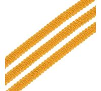 QUARKZMAN 1/2" x 13 Yards Gimp Braid Trim Tissu Tissé Ruban Polyester Rideau Garniture d'Ameublement pour DIY Artisanat Couture Accessoires Costume Décoration de la Maison, Jaune
