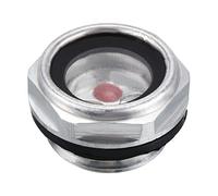 QUARKZMAN 1/2PT Mâle Fileté Air Compresseur Huile Niveau Verre Raccords x 1 Pièce Clair Huile Voyant Verre avec Joint torique pour Huile Lubrifié Compresseurs