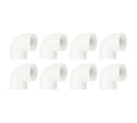QUARKZMAN 1.3" Coude À 90 Degrés, 8 Pcs Raccords De Tuyau PVC 2 Voies Coude Angle Droit Adaptateur De Sortie Latérale Raccord PVC Connecteurs Pour DIY Construction De Meubles, Blanc